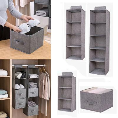 China Portable Hanging Drawer Type Clothes Hangers Rack Cabinet Bag Organizer Wardrobe Storage Wholesale Viable for sale