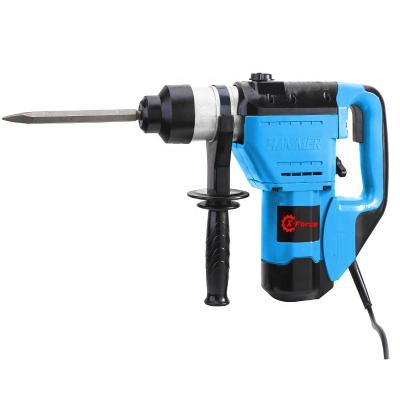 China 3 Functions Machine Tools X-FORCE 1100W 32mm 3 Electric Jack SDS Plus Electric Demolition Hammer Drill Machine Breaker for sale