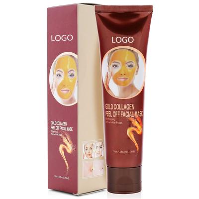 China Moisturizer Private Label Skin Care 24K Gold Collagen Peel Off Facial Mask for sale