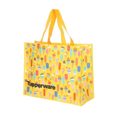 China Custom Reusable Grocery Eco-Friendly Rpet Laminated Shopping Bag Custom Printed Waterproof Carry Shopping Bags for sale