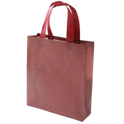 China Wholesale Eco - Friendly Non Woven Shopping Carry Bag Durable And Burgundy Reusable Non Woven Bag For Shopping for sale