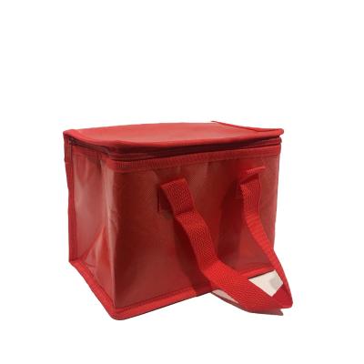 China Reusable Waterproof Promotional Eco Friendly Thermal Lunch Bag Non Woven Insulated Cooler Bag for sale