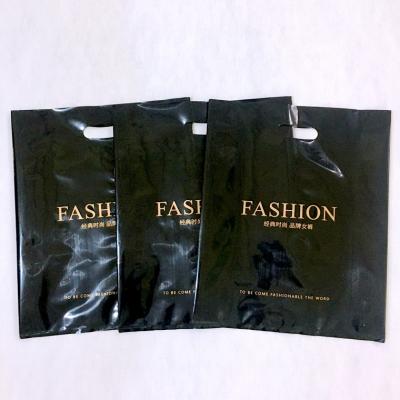 China Safety Packaging Eco Friendly Cheap Plastic Bags With Logos For Shopping Handle Reusable Die Cut Plastic Bag for sale