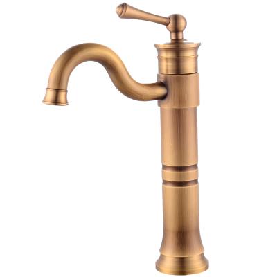 China Contemporary Basin Mixer Tap Bathroom Faucet Hot And Cold Antique Copper Basin Faucet European Style Creative Retro Thermostatic Faucets for sale