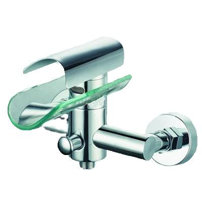 China Modern Single Lever Glass Facet Shower Faucet Bathroom Faucet Bath for sale