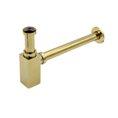 China Modern Brass Basin Siphon Waste Pipe Drain For Sink Water Drainage Bottle Trap Drain Wall Extension For Waste And Basin Outlet for sale