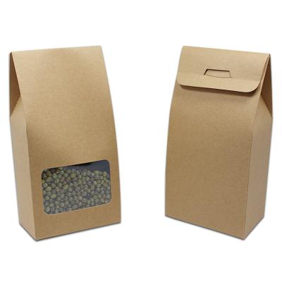 China Recyclable Custom Printing Bean Packing Block Bottom Kraft Soft Packaging Zip Top/Coffee Valve Moisture Proof Bag for sale