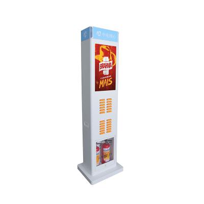 China LCD Advertising Restaurant Power Bank Rental station for Hotel One-step Solution Shared Power Bank Kiosk for sale