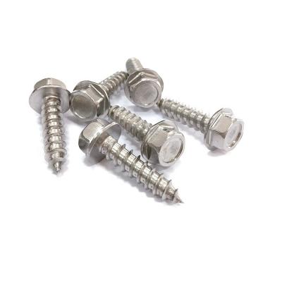 China Professional Wood HEX 304 316 Stainless Steel Screw Flange Hex Head Tapping Screws for sale