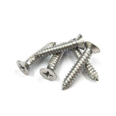 China DIN7982 Stainless Steel Phillips Flat Head Self Tapping Flat Bolt Cross Recessed Drywall Countersunk Head Screw for sale