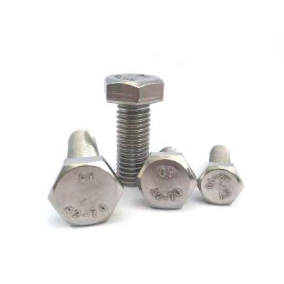 China Stainless Steel Bolt Supplier 304 316 Stainless Steel Full Thread DIN933 External Hex Head Bolts for sale