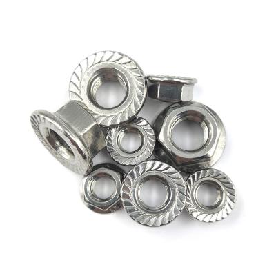 China Custom heavy industry factory production best specification 304 stainless steel deep set hex nut with flange for sale