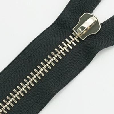 China YKK metal zipper long chain double point teeth for sale