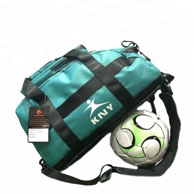 China Duffel Bag Waterproof Durable Waterproof Tarpaulin Waterproof Mens Gym Backpack Travel Duffle Custom Football Sports Bag With Shoe Compartment for sale