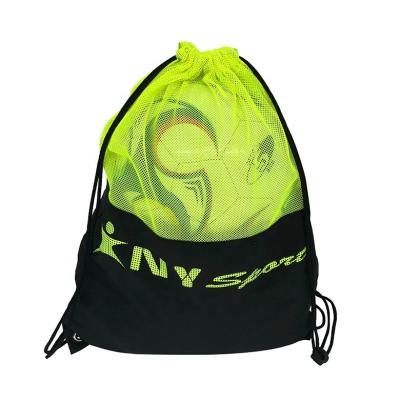 China New Wholesale Promotional Eco-friendly Football Soccer Backpack Bag Fitness Sports Shoe Rope Gym Drawstring Bag for sale