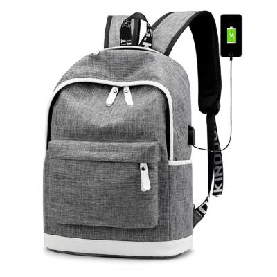 China With Custom Waterproof Student Schoolbags Back Pack USB USB Wholesale Men Women Laptop Backpack Traveling Bag With USB Charging Port for sale