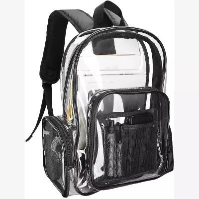 China Hot Selling PVC Outdoor Waterproof Clear Backpack Bag Waterproof Clear Plastic Plastic Backpack With Custom Logo for sale