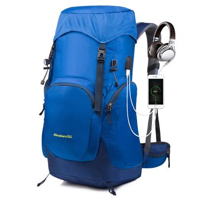 China Factory 2021 Anti-theft China LOGO Backpack Large Capacity Mountain Custom Outdoor Sports Hiking Rucksack Bag for sale