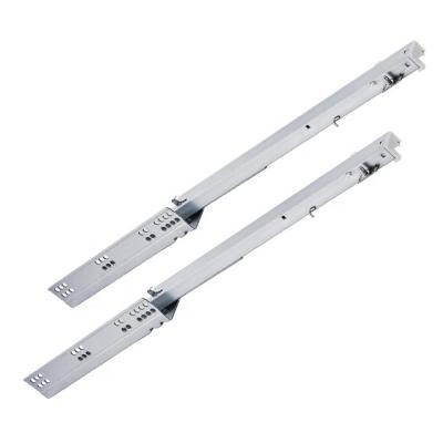 China 3 Fold+Full Channel Full Extension Slide Drawers Push To Open Hidden Telescopic Rails Soft Close Undermount Hidden Drawer Slide for sale