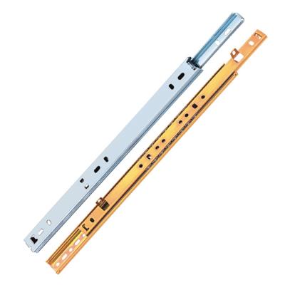 China Ronghui Manufacture Modern 2 Section Half Pull Out 32mm Hole Drawer Ball Bearing Slide Rails For Kitchen Furniture Fittings for sale