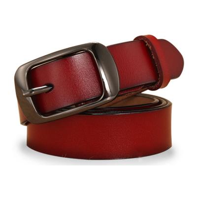 China New Cowhide Belt Soft Pin Buckle Vintage Leather Trim High Quality Fashion Soft Women's Handmade Belt for sale