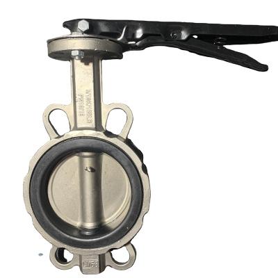 China Dn50 General Factory Professional Double Shaft Half Wafer Type Butterfly Valve for sale