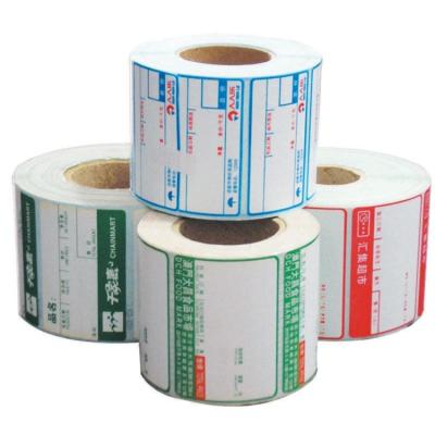 China Free Sample ECO Supermarket Price Paper Color Labels Self Adhesive Barcode Stickers For Supermarket Use Thermal Direct Label for sale