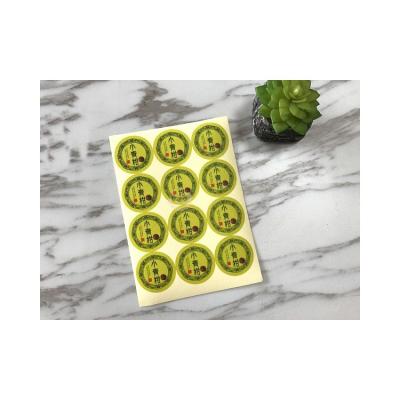 China Hot Selling ECO Seal Label Roll Sealing Adhesive Label Stickers With Gold Foil for sale