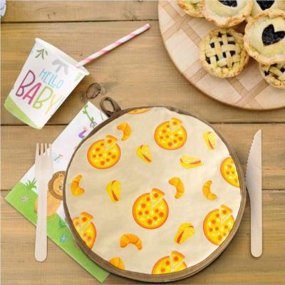 China Wholesale Insulated 100% Cotton Tortilla Microwave Pancake Insulation Sleeve Potato Cake Insulation Food Heating Bag for sale