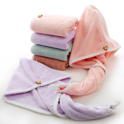 China New Korean Style Microfiber Turban Autumn And Winter Water Absorbent Hair Towel QUICK DRY Wrap For Women for sale