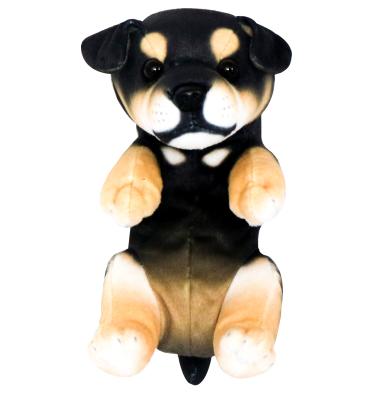 China Realistic And Cute Soft Toy Qualified Dog Plush Toys Rottweiler Plush Toys for sale