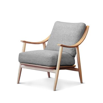 China Modern American Accent Lounge Chair Ash Wood Frame Nordic Living Room Leisure Contemporary Hot Chair for sale