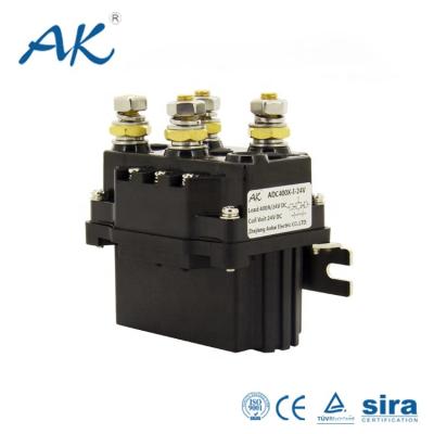 China ADC400-DE 24VDC 400A Electric Vehicles Short Term Duty DPDT for Switching Inductive Loads AOKAI Electric Vehicles DC Contactor for sale