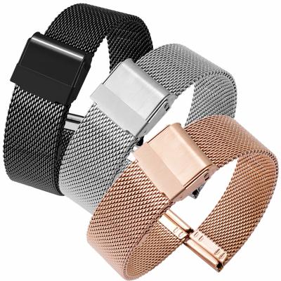 China Universal Ultrathin Stainless Steel Mesh Strap Watch Band Metal Fabric Steel Band Strap 10-22 Mm for sale