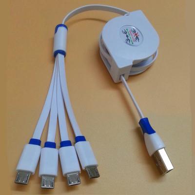 China Mobile Phone Types V8 Micro USB Cable Charging Telescopic Line For Android Retractable Usb Cable for sale