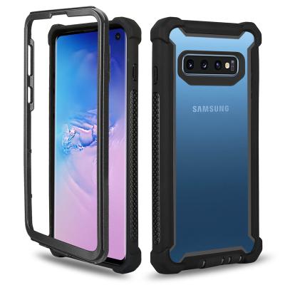 China Fanshion For Samsung Galaxy S10e S10 Plus S10 Hybrid Clear Soft Hard PC Back Cover Phone Case 3in1 TPU Case For Samsung S10 for sale