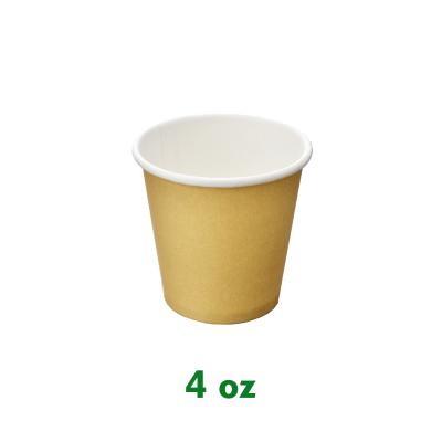 Cina 4 oz 120ml Disposable Custom Small Mini Coffee Disposable Single Wall Drink Tasting 4oz Tea Tasting Cup in vendita