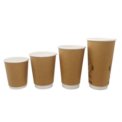 Cina 8 Ounce 250ml Coffee Biodegradable Disposable Paper Paper Cup 8oz Small Double Packing in vendita