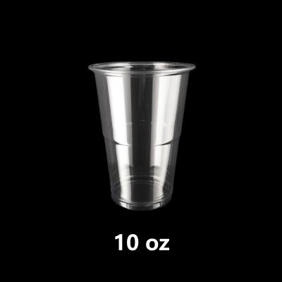 China 1000pcs/ctn 10oz 300ml Wholesale Transparent Single Wall Disposable Plastic Coffee Cup 10oz Cold Drinks PET Cup for sale