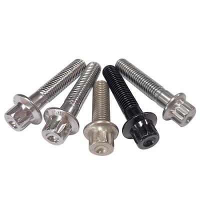 China Fasteners M7*32mm M7*24mm Stainless Steel Connecting Rim Bolt Wheel Hub Bolts Slot Screws 12 Point Flange Bolt for sale