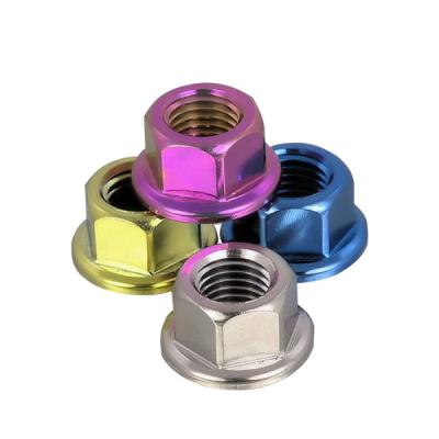 China GR1 GR2 GR5 Titanium Motorcycle Wheel GR1 GR2 GR5 Flange Hex Nut for sale