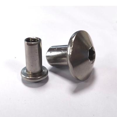 China Heavy Industry Stainless Steel Post Barrel Nut Furniture Connector Nut Socket Binding Nut for sale