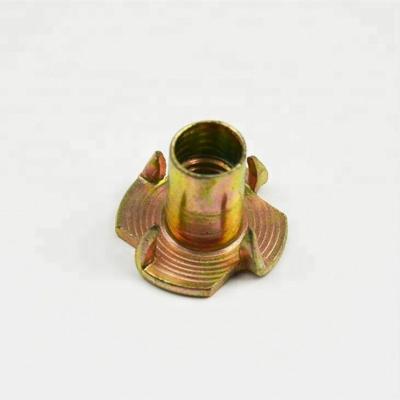 China Flat Panel Furniture Customized Brass And SUS304 Four Claw Nuts Peg Nuts for sale