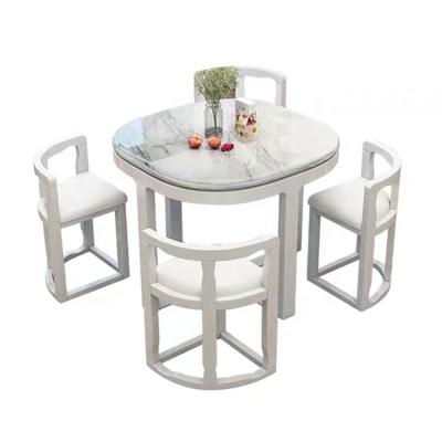 China Modern minimalist marble strong dining table small load bearing round marble table with turntable round table home for sale