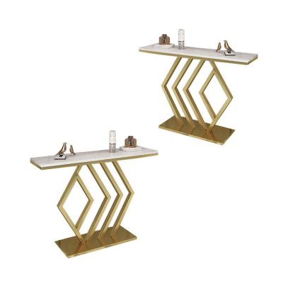 China (Other) adjustable simple fashionable mirror console table shines like white gold console table for home or hotel for sale