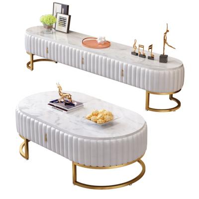 China Modern Design Convertible Luxury Gold Polished Tempered Glass Top Rectangle Stanieless Steel Coffee Table for sale