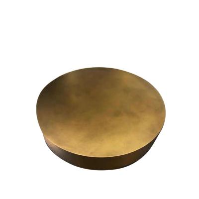 China Convertible Italian Luxury Round Gold Retro Coffee Table Combination Oval Coffee Table Stainless Steel for sale