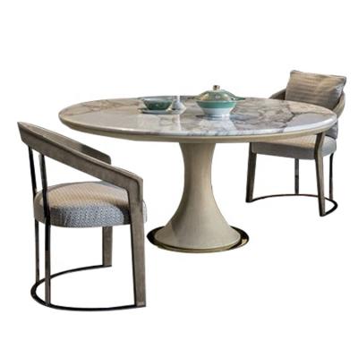 China South American style dining side tables durable semi precious stone luxury dining table set for sale