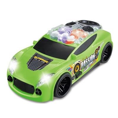 China RC Hobby Educational Toy Car Set Kids Electric Powered Plastic Racing Flashing Light With Music for sale