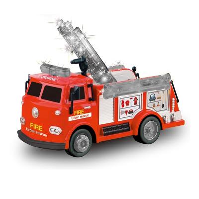 China Voice Control Fire Engine Construction Induction Fire Fighting Vehicle Voice Control Educational Smart Plastic Fire Truck Toy Kids for sale